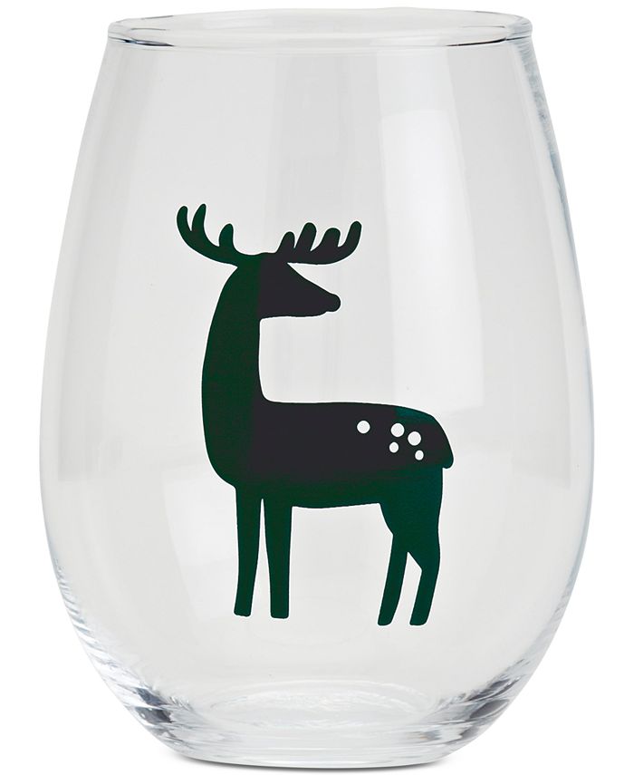 Tabletops Unlimited Winter Forest Stemless Glass, Set of 4 Macy's