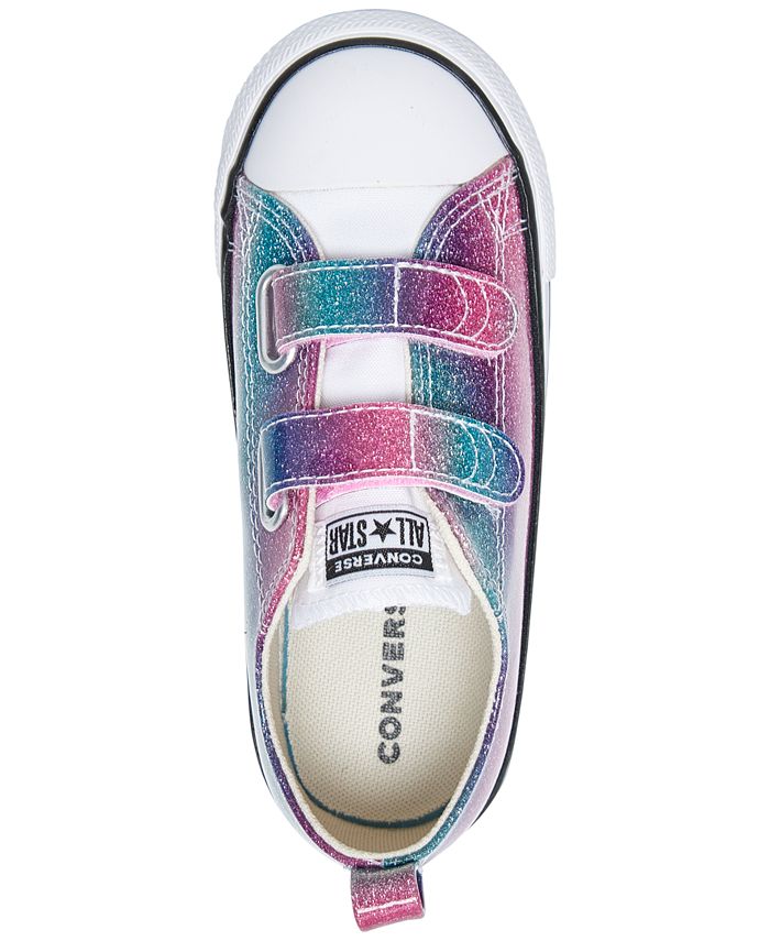 Converse Toddler Girls Chuck Taylor All Star Glitter Drip HookAndLoop