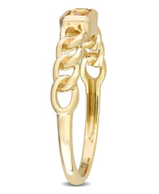 Citrine (1/3 ct. t.w.) Link Ring in 10k Yellow Gold