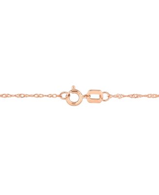 14K Rose Gold Garnet and Diamond Halo Necklace