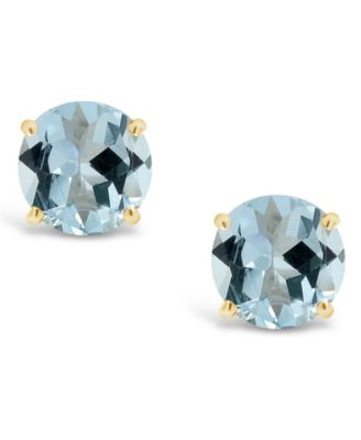 Aquamarine (3/4 ct. t.w.) Stud Earrings in 14K Yellow Gold