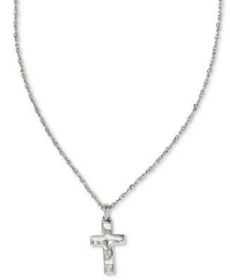Kendra Scott - Rhodium-Plated Cross 19" Adjustable Pendant Necklace