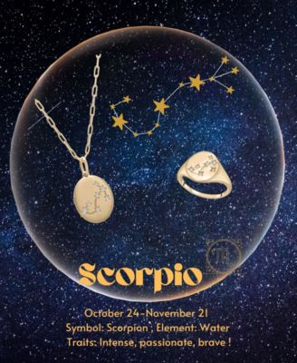 Diamond Scorpio Constellation Ring (1/20 ct. t.w.) in 10k Gold, Created for Macy's