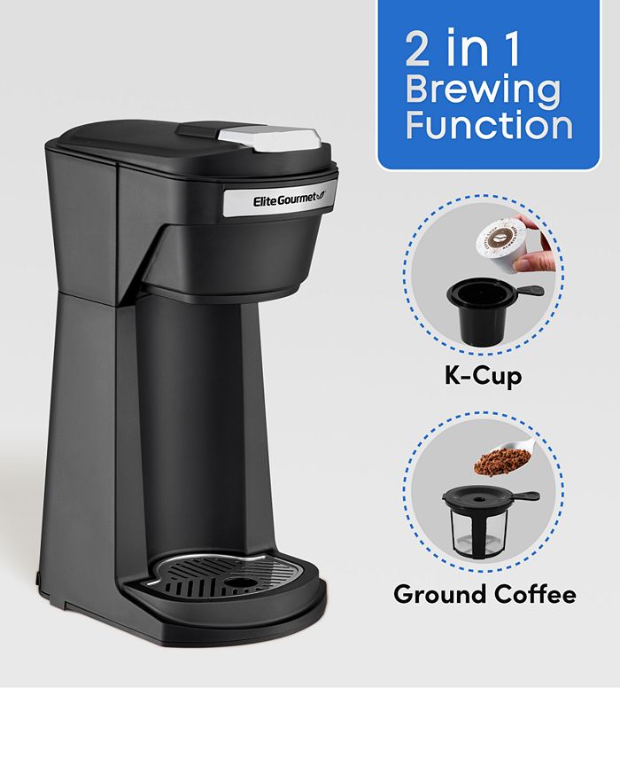 Elite Gourmet Single Serving KCup Coffee Maker Macy