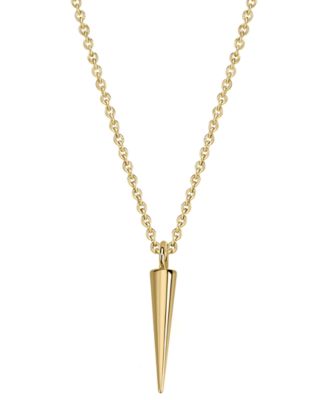 Sarah Chloe - Spike 18" Pendant Necklace in 14k Gold-Plated Sterling Silver