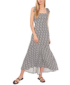 Women's Floral-Print Tie-Strap Cover-Up Maxi Dress
