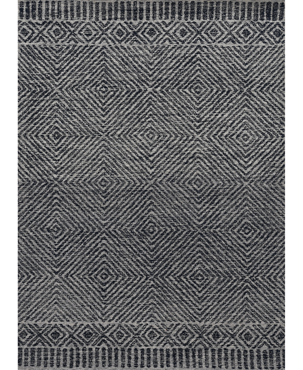 Kas Hudson 2463 9' x 13' Area Rug - Gray, Black
