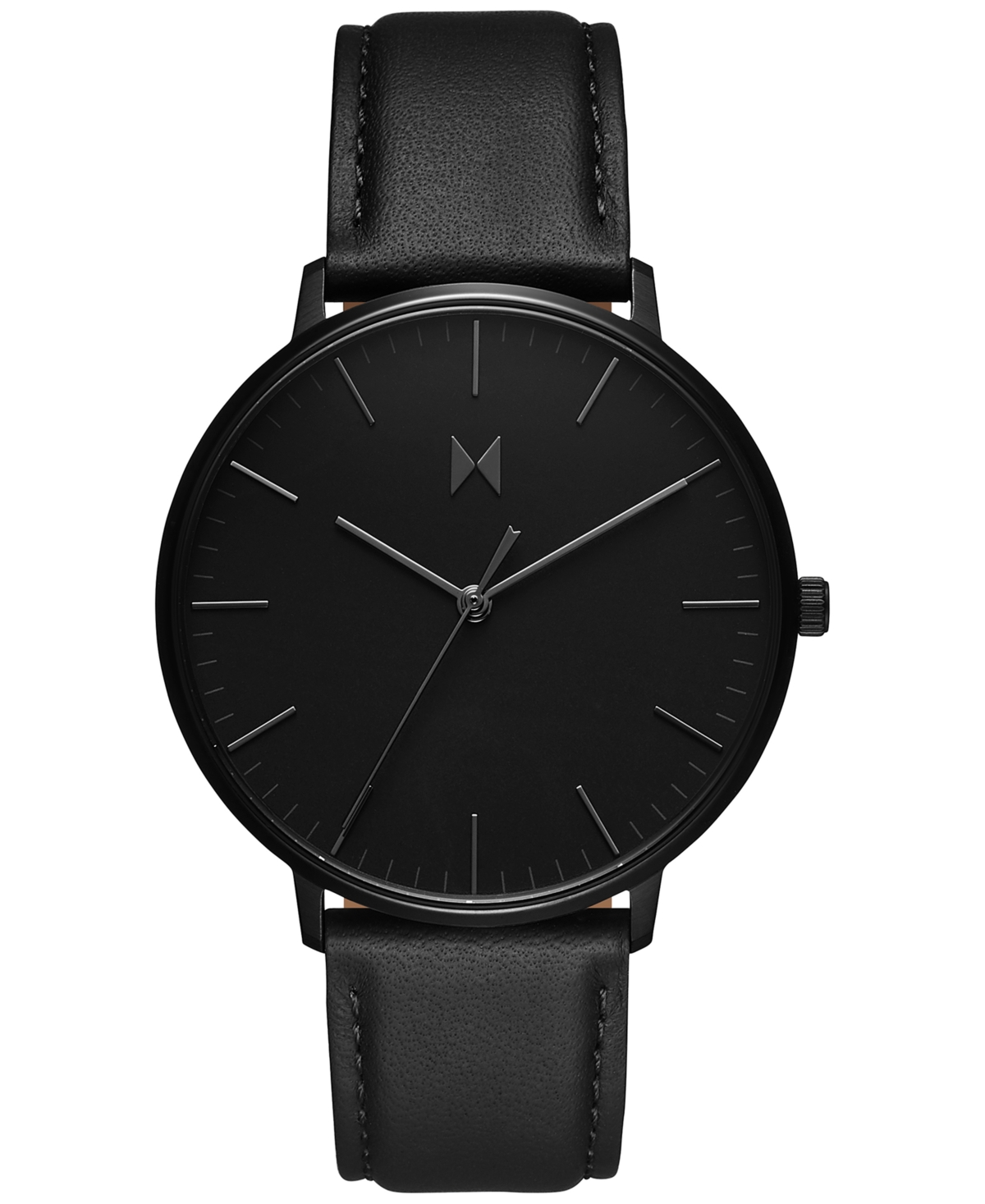 Men's Legacy Black Leather Strap Watch, 42mm - Black
