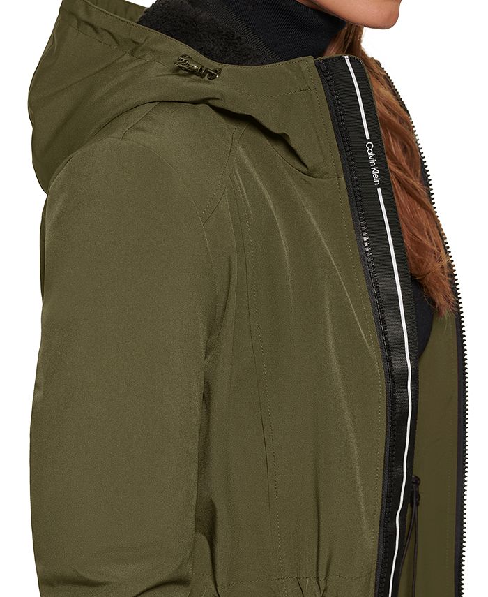 Calvin Klein Women's Hooded Faux-Fur-Lined Anorak Raincoat & Reviews -  Coats & Jackets - Women - Macy's