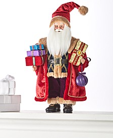 Jewel Tones 18"H Standing Santa with Gifts, Created for Macy's
