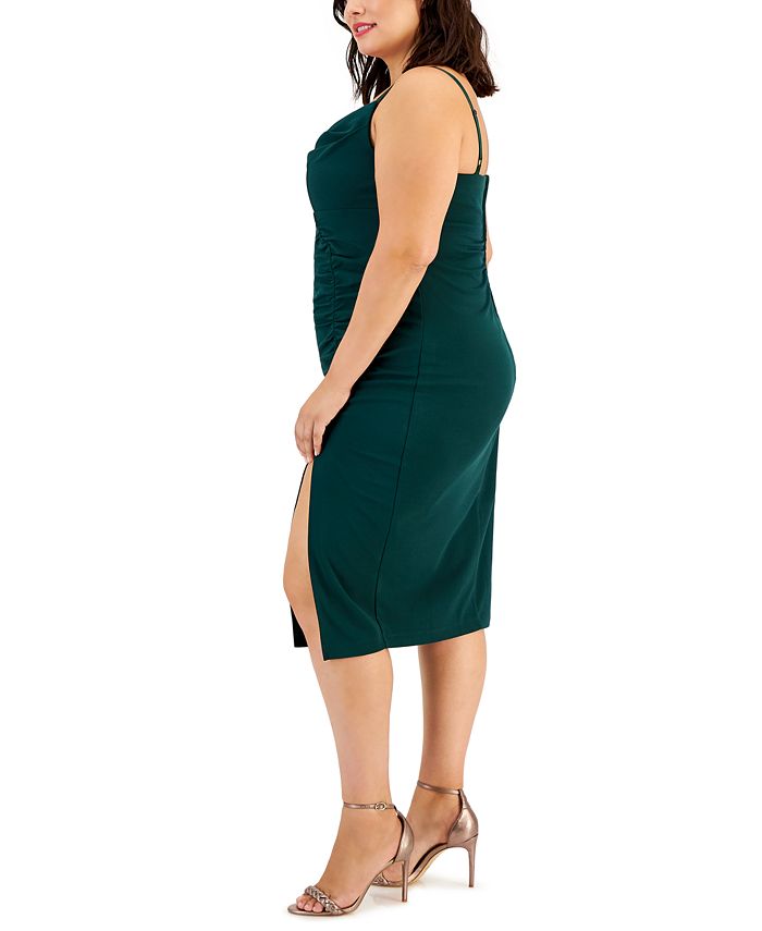 Emerald Sundae Trendy Plus Size Draped Midi Dress Macy's