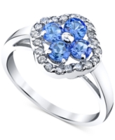 Tanzanite (1 ct. t.w.) & Diamond (1/5 ct. t.w.) Ring in 14k White Gold - Tanzanite