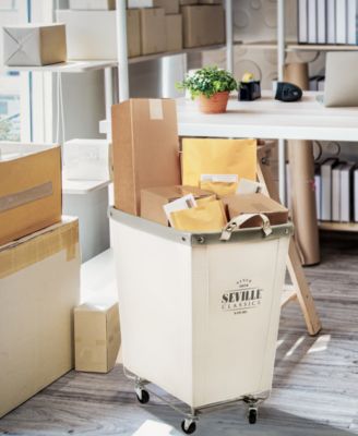 Commercial Grade Heavy-Duty Extra-Large Canvas Wheeled Laundry Hamper