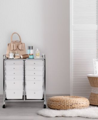 12-Drawer Rolling Organizer Cart