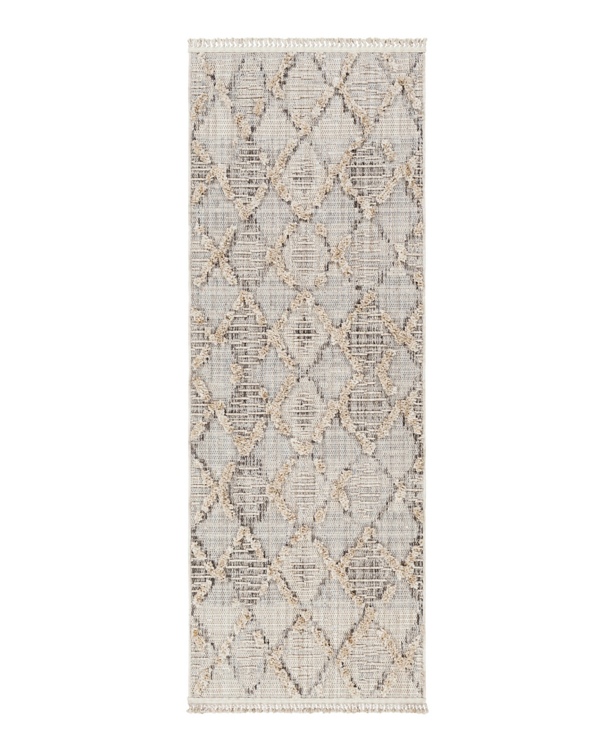 Surya Zaragoza Zrz-2311 2'7in x 7'3in Runner Area Rug - Gray, Beige