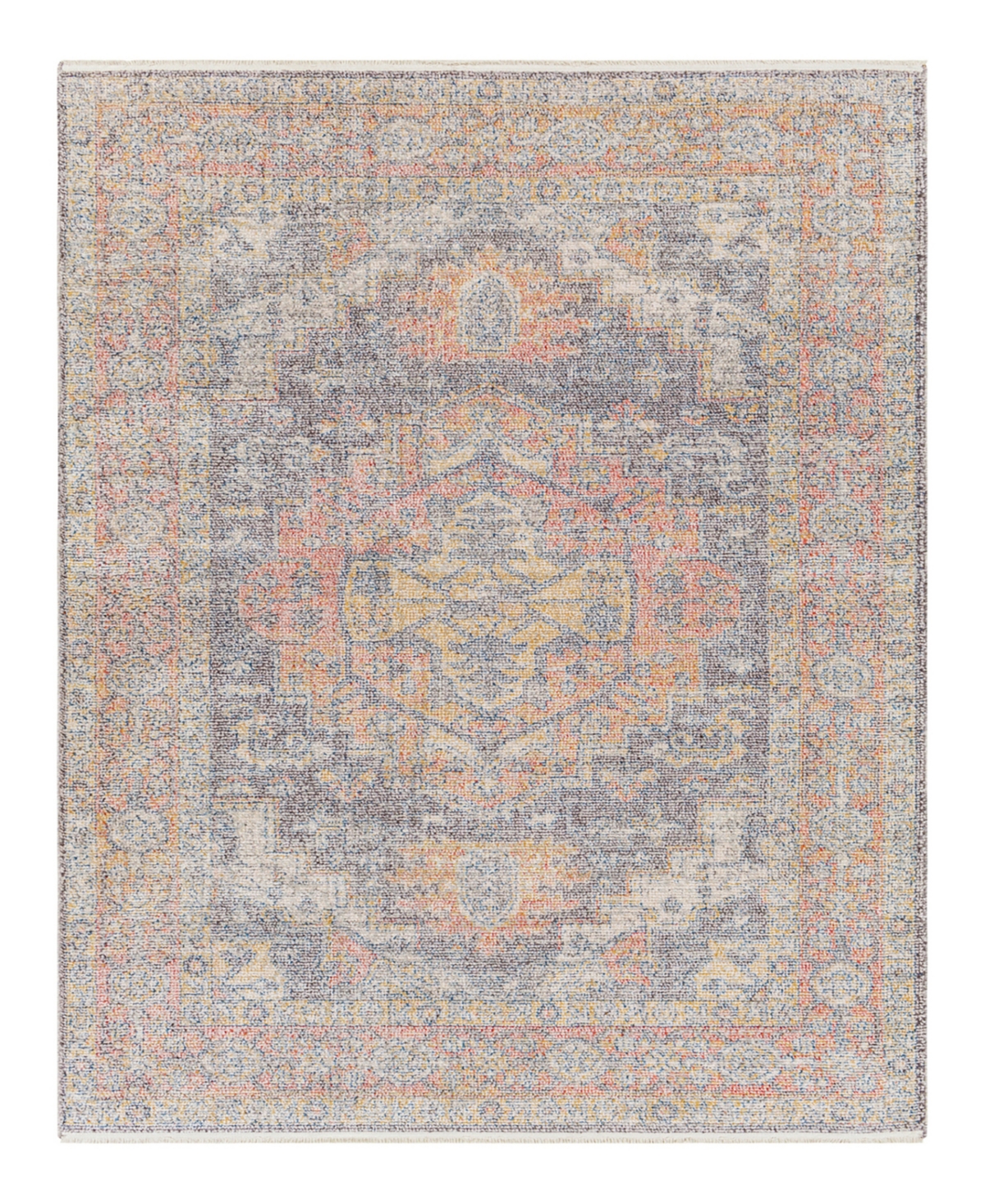 Surya Subtle Sub-2320 2'7in x 7'3in Runner Area Rug - Navy, Rose