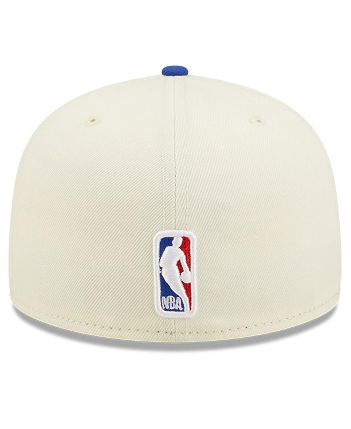 New Era Men's  Cream And Royal Philadelphia 76ers 2022 Nba Draft 9fifty Snapback Adjustable Hat In Cream,royal