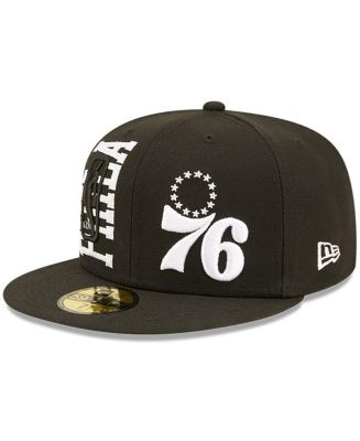 Men's New Era Black, White Philadelphia 76ers 2022 NBA Draft 59FIFTY ...