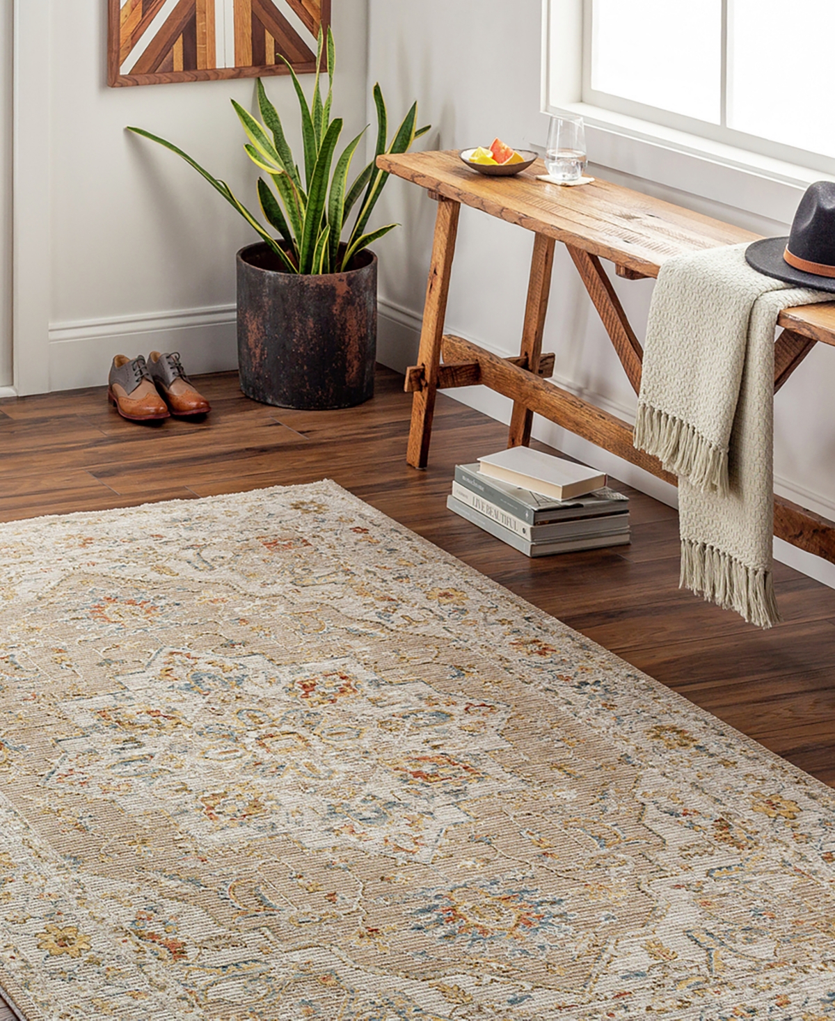 Surya Reina Ren-2305 Area Rug, 2'7 X 4' In Tan,cream