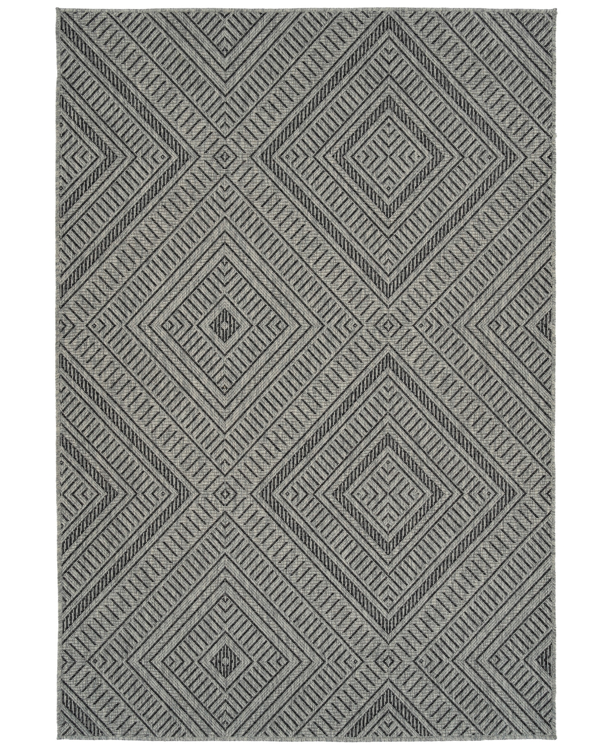Kaleen Bacalar BAC02 7'10in x 10' Outdoor Area Rug - Charcoal
