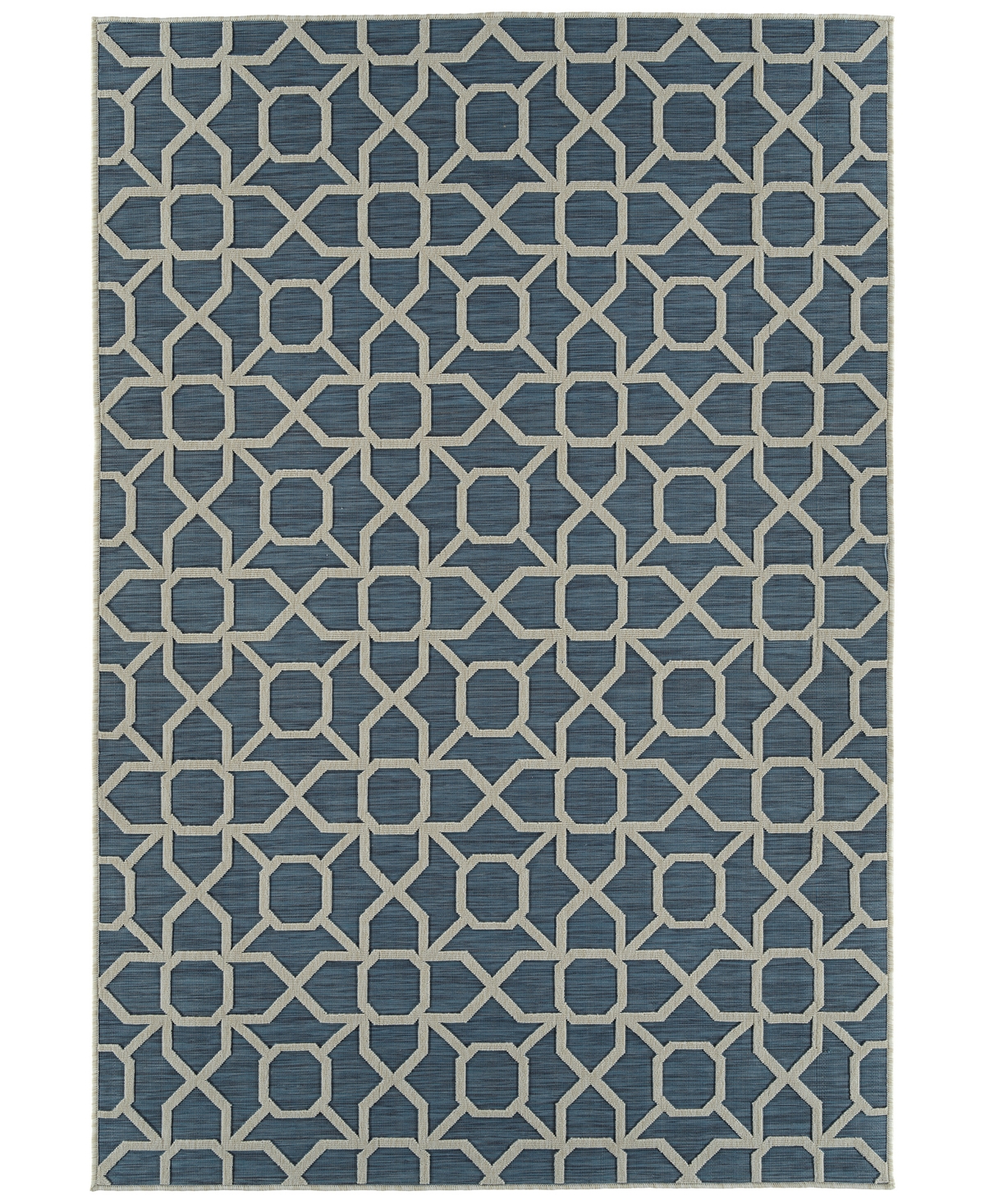 Kaleen Cove COV01 7'10in x 10' Outdoor Area Rug - Blue