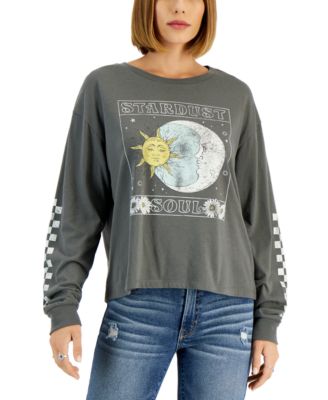 Grayson Threads Black - Juniors' Stardust Soul Graphic Long-Sleeve T-Shirt