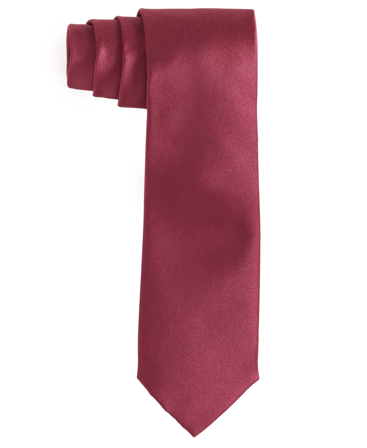 Men's Solid Texture Slim Tie, Created for Macy's - Fuschia