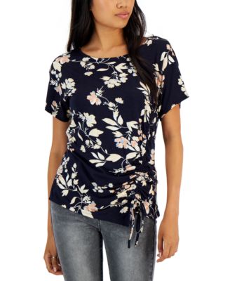 Tinsel - Petite Printed Drawstring Top