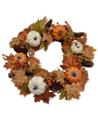 Martha Stewart Collection - Autumnal Leaves Artificial Wreath