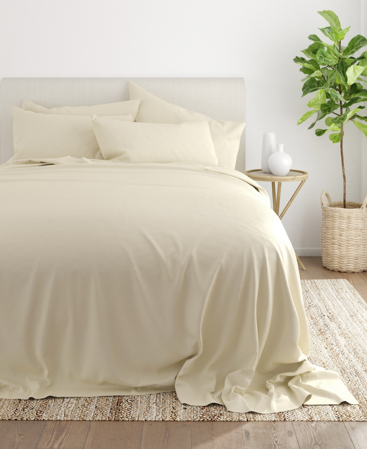 Solids in Style by The Home Collection 6 Piece Bed Sheet Set,