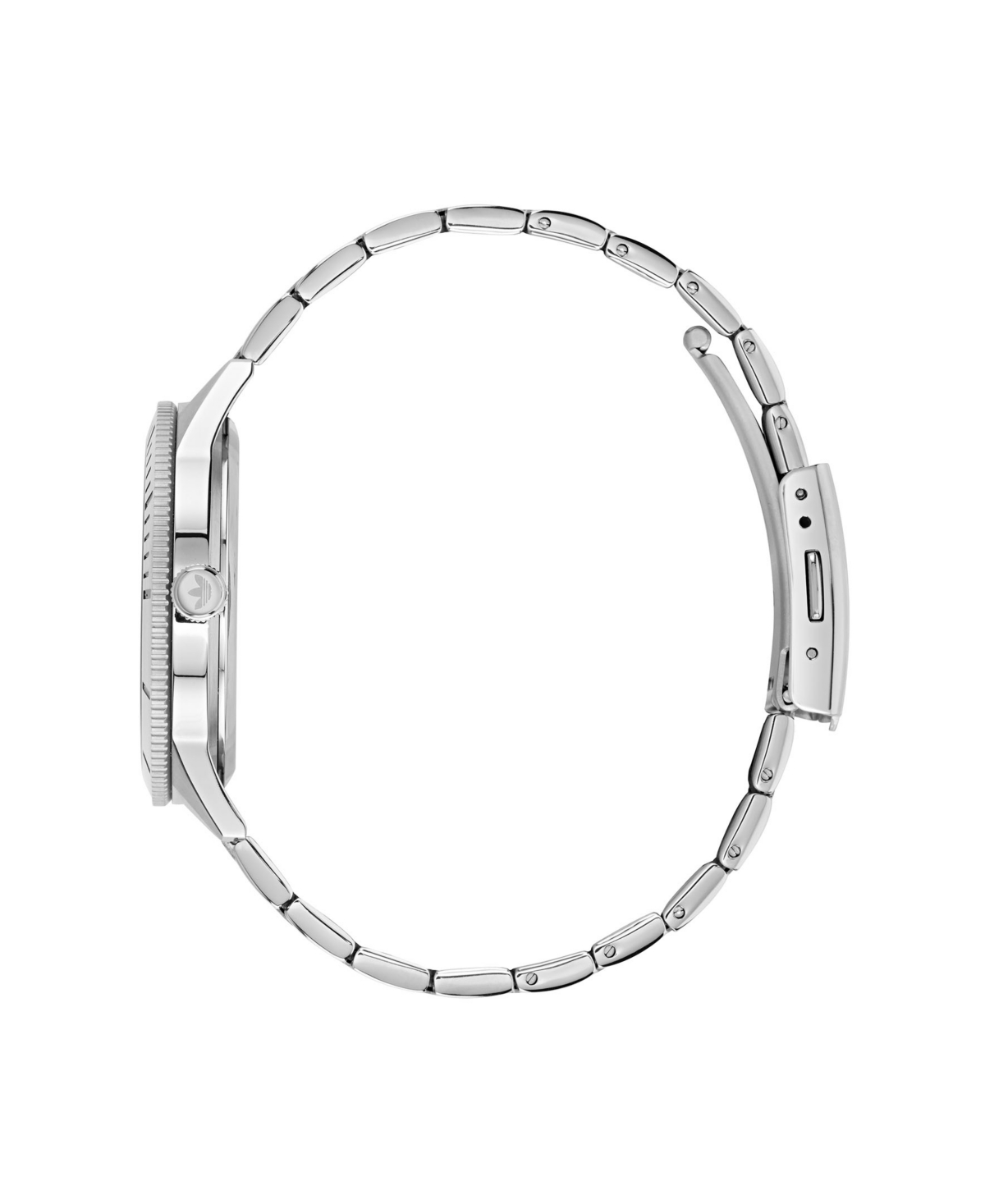 adidas Unisex Three Hand Edition Three Small Silver-Tone Stainless Steel Bracelet Watch 36mm