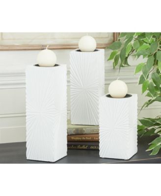by Cosmopolitan Mdf Contemporary Candle Holder, Set of 3