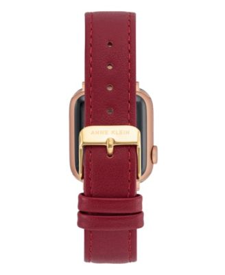 Women's Red Genuine Leather Band designed for Apple Watch&reg; 42mm (Series 10) & 38/40/41mm 