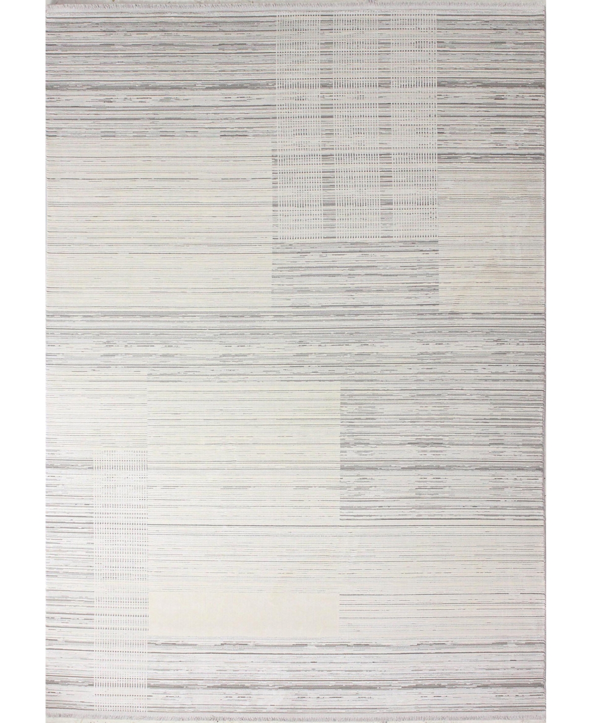 Bb Rugs Charm Cha-01 Gray, Gold 8'6" X 11'6" Area Rug In Ivory/gray