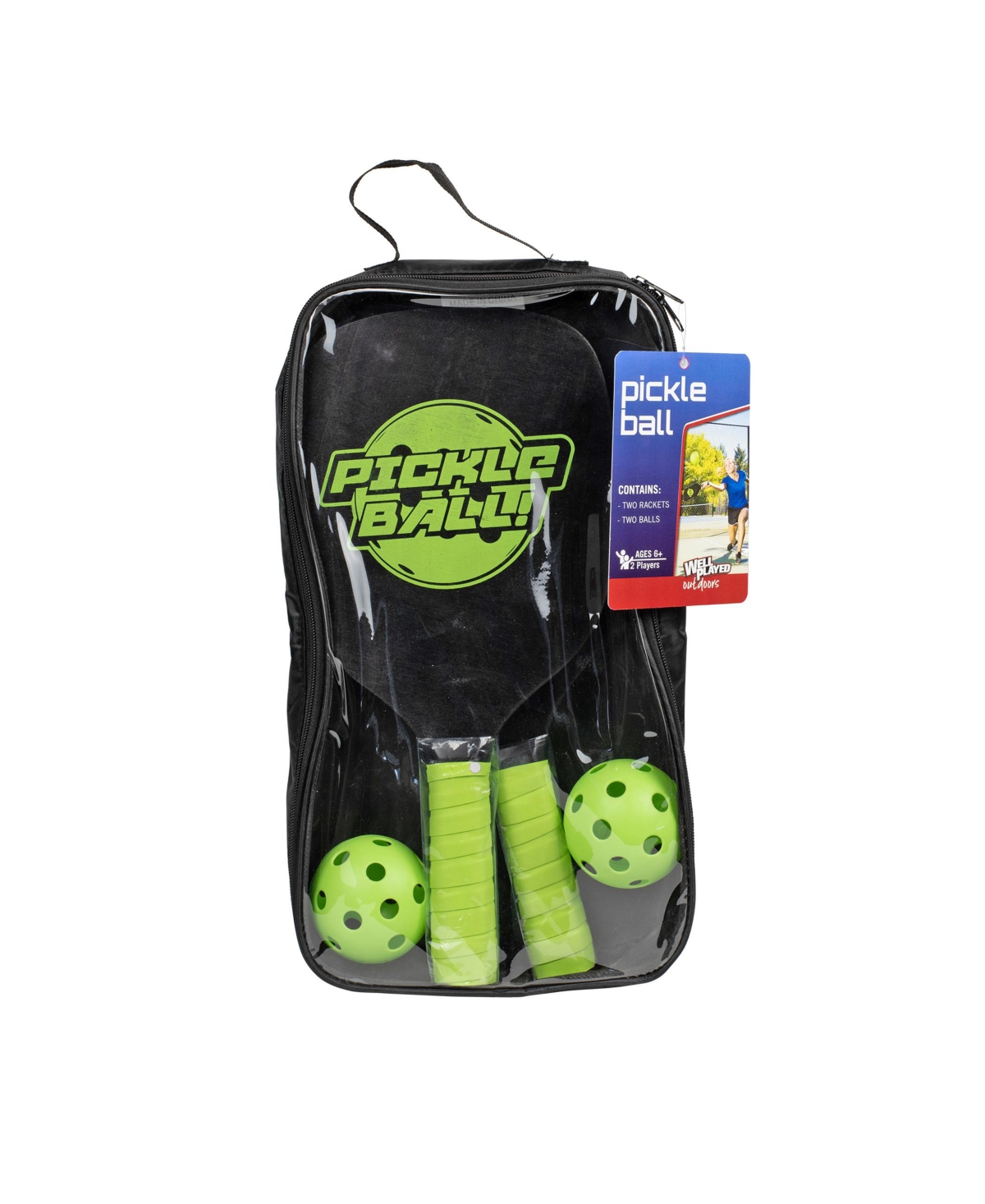 Pickle Ball with Carry Bag Set, 4 Pieces - Multi