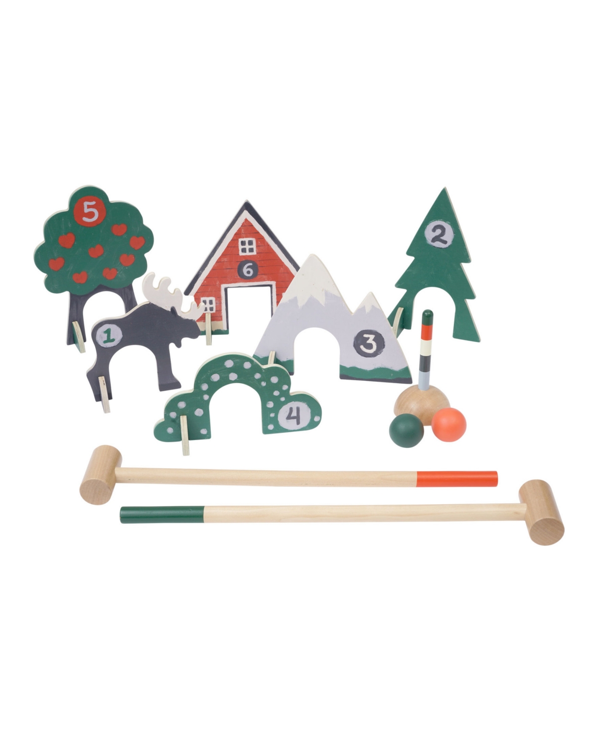Shop Manhattan Toy Company Through The Woods Two-player Croquet Set, 11 Piece In Multicolor