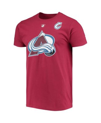Men's Joe Sakic Burgundy Colorado Avalanche Authentic Stack Retired Player Nickname and Number T-shirt