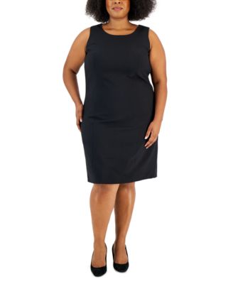 Plus Size Topper Jacket & Sheath Dress Suit Set