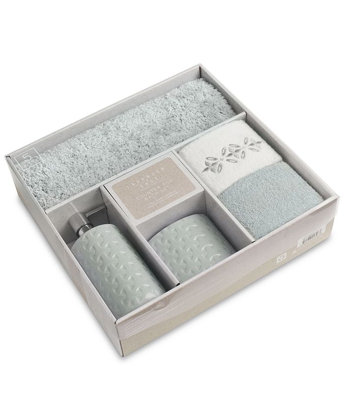 Lavender and Sage 5-Pc. Bathroom Set - Macy's