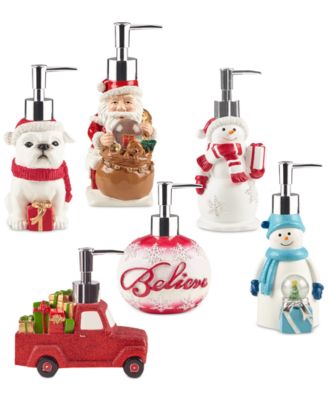 Decor Studio Holiday Soap Lotion Pumps Bedding In Red