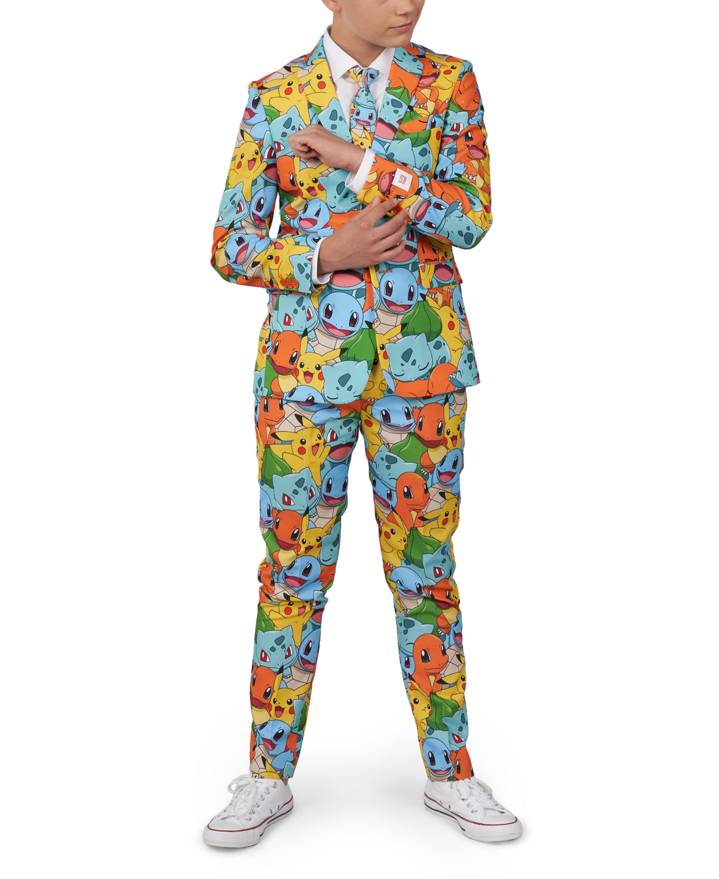 Детский костюм-тройка OppoSuits Pokemon: комплекты, брюки и галстук на клипсе, для мальчика — фото 1