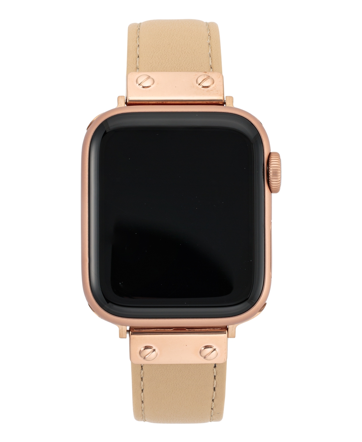 Women's Blush Genuine Leather Band Compatible with 42/44/45/Ultra/Ultra 2 Apple Watch - Blush, Rose Gold-Tone