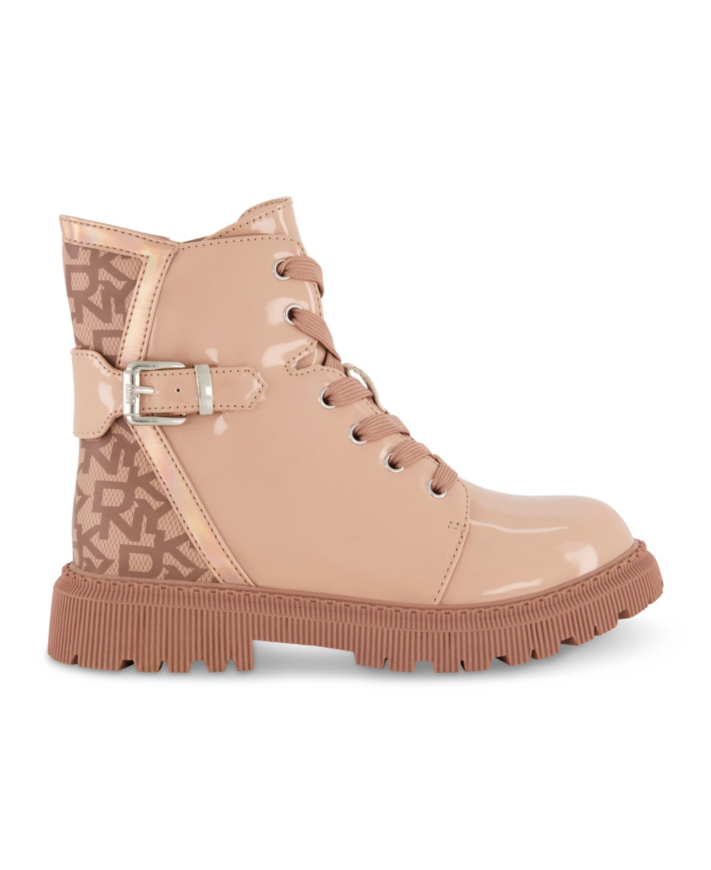 Ботинки DKNY All Over Logo Moto Boots для девочек, цвет: Серо-коричневый — фото 2