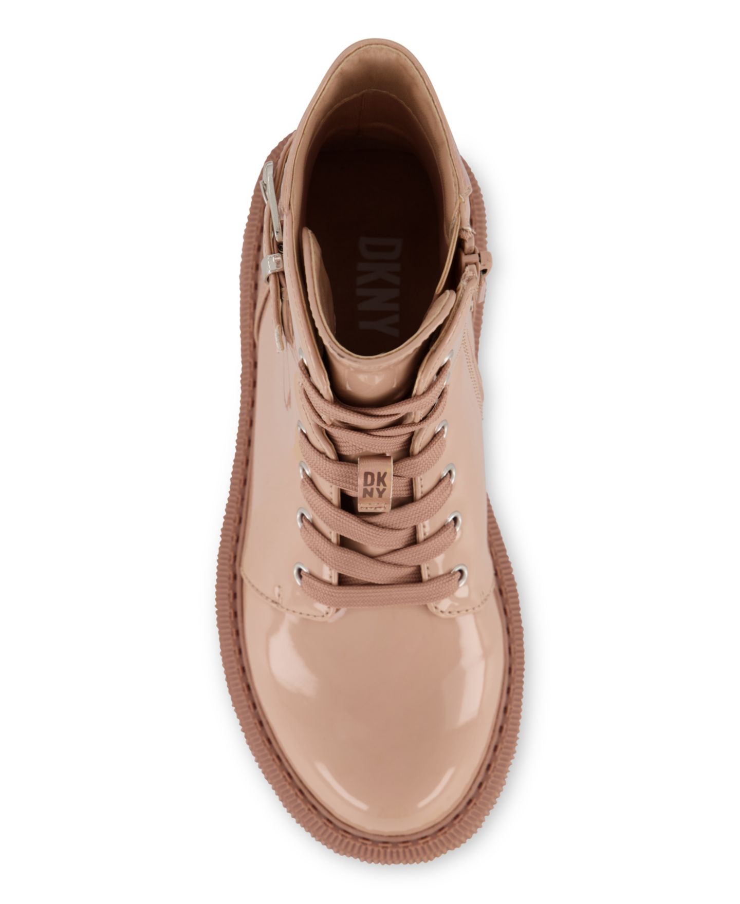 Ботинки DKNY All Over Logo Moto Boots для девочек, цвет: Серо-коричневый — фото 6
