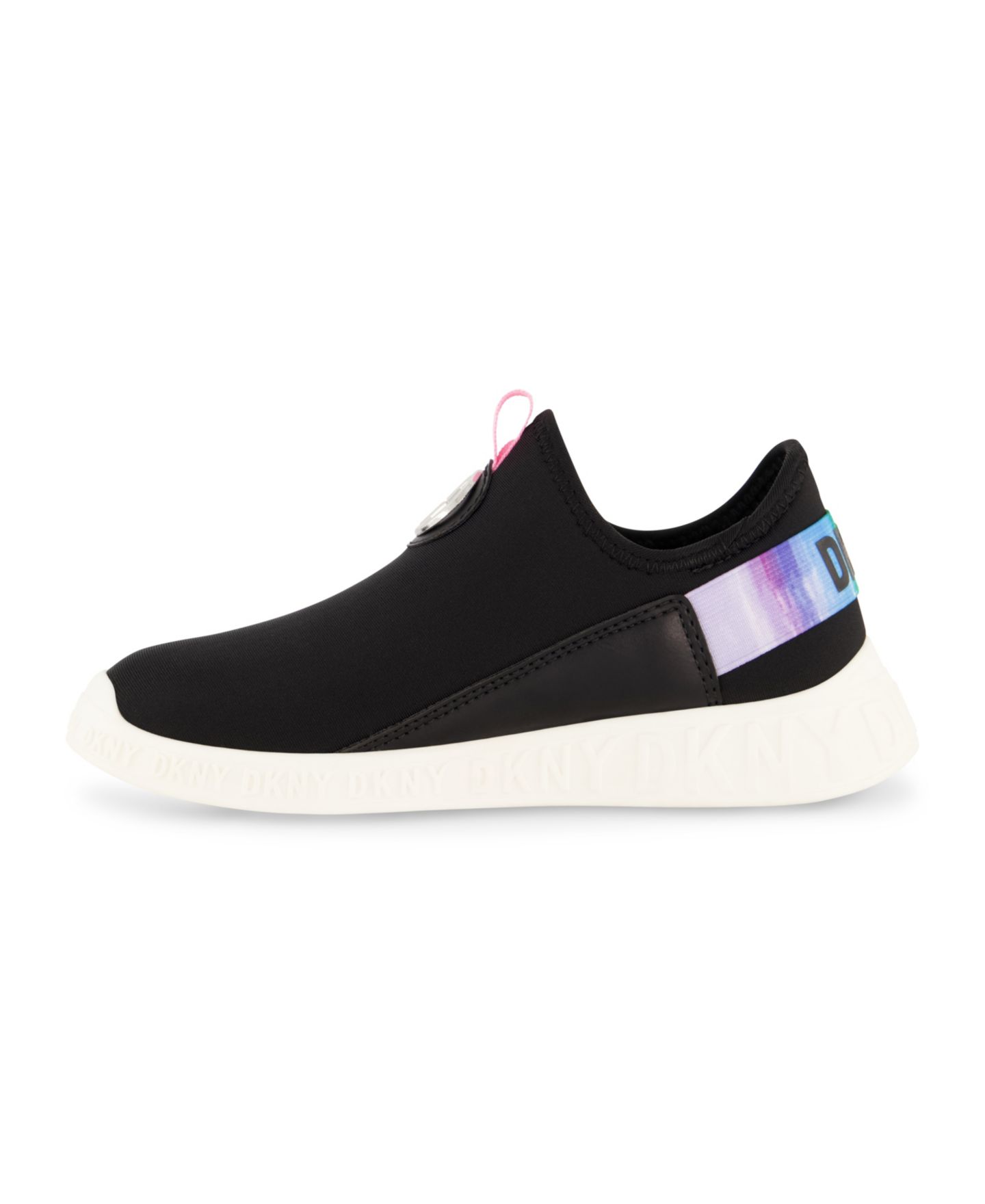 Кроссовки DKNY Slip On Logo Sneakers для девочек, цвет: Чёрный разноцветный — фото 7