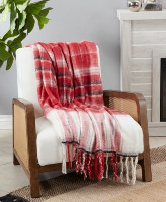 SARO LIFESTYLE Plaid Design In Acrilico Con Nappe – Grigio, 127x152 Cm – Coperta Morbida Per Divano E Letto