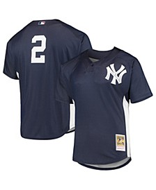Men's Derek Jeter Navy New York Yankees Cooperstown Collection Mesh Batting Practice Jersey