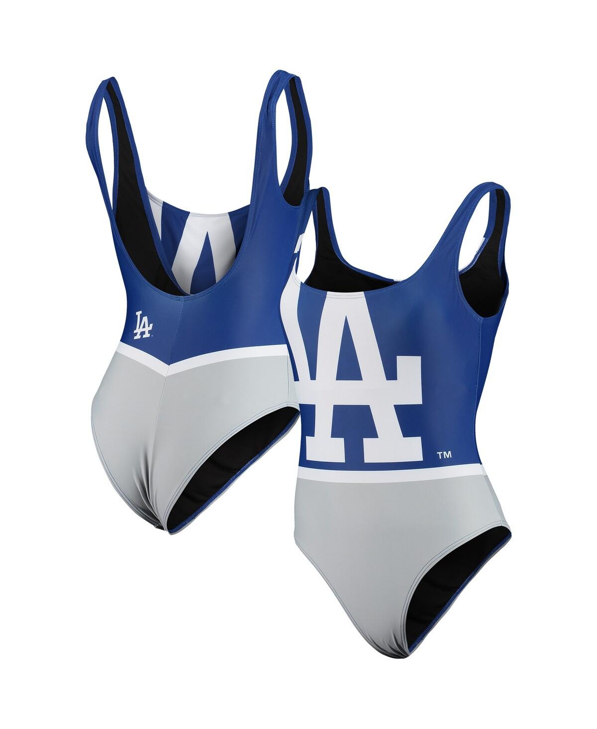 Women's Foco Royal Los Angeles Dodgers Team One-Piece Bathing Suit - Royal