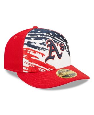 Men's Red Oakland Athletics 2022 4th of July Low Profile 59FIFTY Fitted Hat