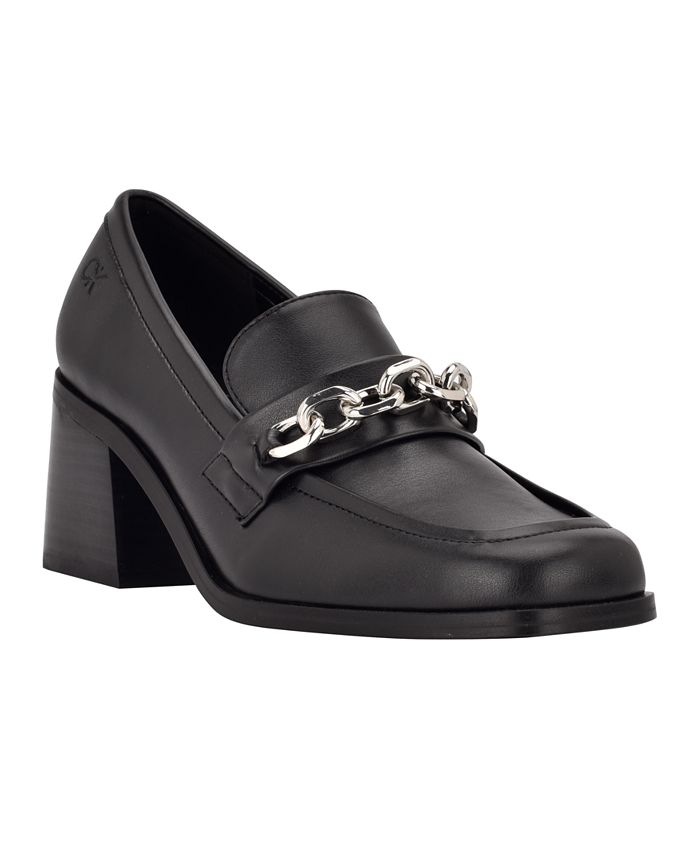 Calvin Klein Women's Venty Chain High Heel Dressy Loafers & Reviews - Flats  & Loafers - Shoes - Macy's